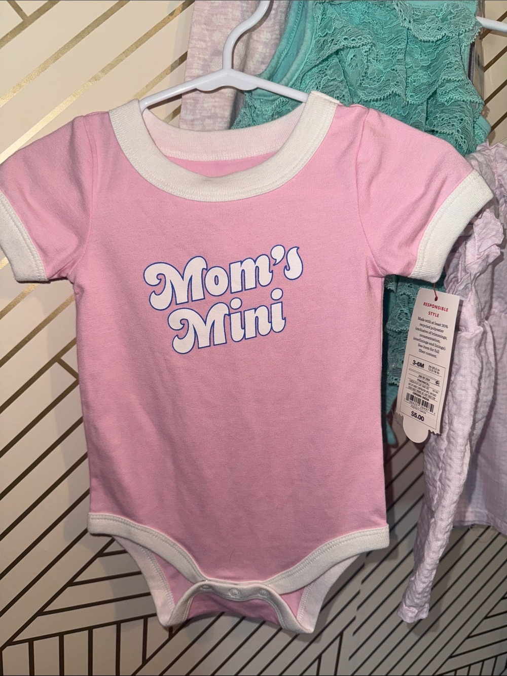 Baby Girls Pink & Mint Clothing Set - 4 Piece - Picture 2 of 5